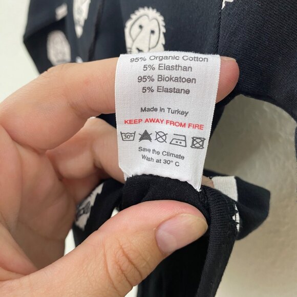 Carlijnq Lions Head Black Organic Cotton Bodysuit Infant Baby size 3-6 Month NEW - Picture 9 of 10